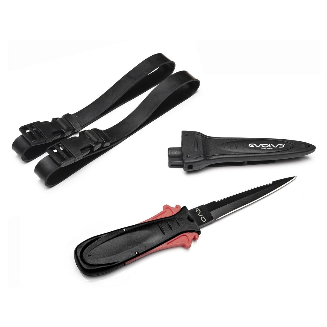 EVO Stealth Dive Knife – Quick Release Teflon Coated