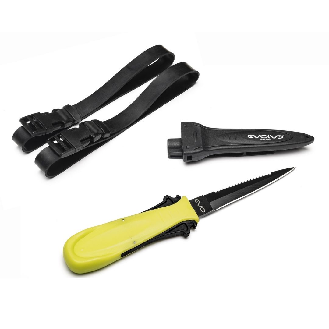 EVO Stealth Dive Knife – Quick Release Teflon Coated